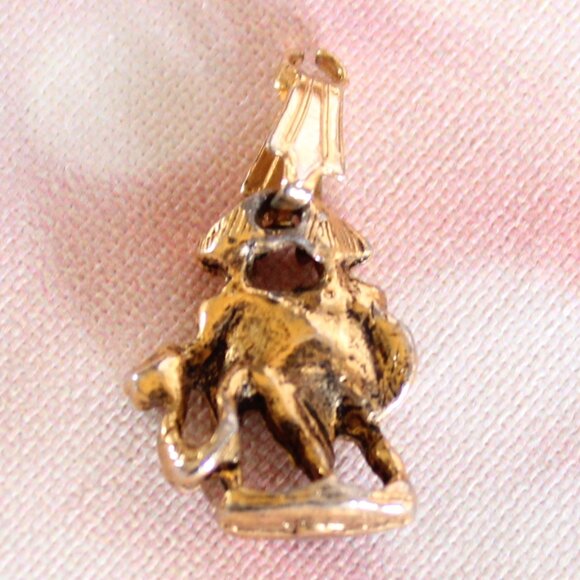 Young Adam Eve Snake Good Evil Biblical Charm Pendant Gold Tone Charm - Picture 4 of 9